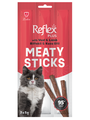 REFLEX PLUS 3'LÜ STİCK KEDİ BİFTEK & KUZU